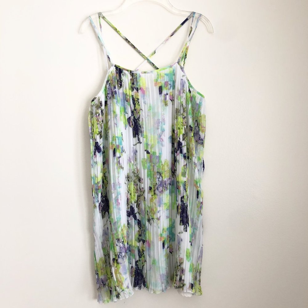 BCBG Pleated  Dress - Glitchy Floral